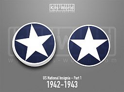Kitsworld SAV Sticker - US National Insignia - 1942-1943 